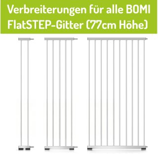 BOMI Verbreiterung für FlatSTEP Türschutzgitter Höhe: 77 cm | Größe: 10–90 cm