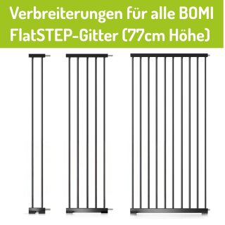 BOMI Verbreiterung für FlatSTEP Türschutzgitter Höhe: 77 cm | Größe: 10–90 cm