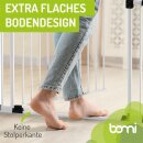 Kinderschutzgitter Merle 199-207 cm | Ohne Stolpergefahr | Extra Flach mit XXL Tür