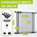 Treppengitter Merle 201-209 cm | Ohne Stolpergefahr |...