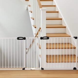 Extra Breites Kinderschutzgitter Merle für Treppen – Doppel-Türsystem | 152–278 cm | Sicherer Treppenauf- & -abgang | Einfacher Einbau ohne Bohren
