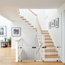 Extra Breites Kinderschutzgitter Merle für Treppen – Doppel-Türsystem | 150-277 cm | Sicherer Treppenauf- & -abgang | Einfacher Einbau ohne Bohren