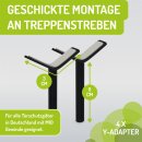 Y-Adapter zur Montage an Treppen (2 Stück) - Schwarz