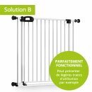 B-Ware: Treppenschutzgitter Merle FLATSTEP 63-217 cm in Weiss