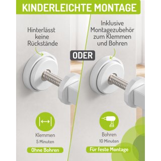 BOMI Mara Türschutzgitter 58–122 cm – Flatstep & Auto-Close ohne Verbreiterungen