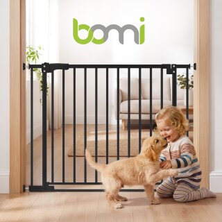 BOMI Mara Metall-Schutzgitter Schwarz 58–122 cm – ohne zusätzliche Verlängerungen