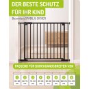 BOMI Mara Metall-Schutzgitter Schwarz 58–122 cm...
